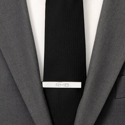 Engravable Rope Border Round Cufflinks and Tie Bar Gift Set