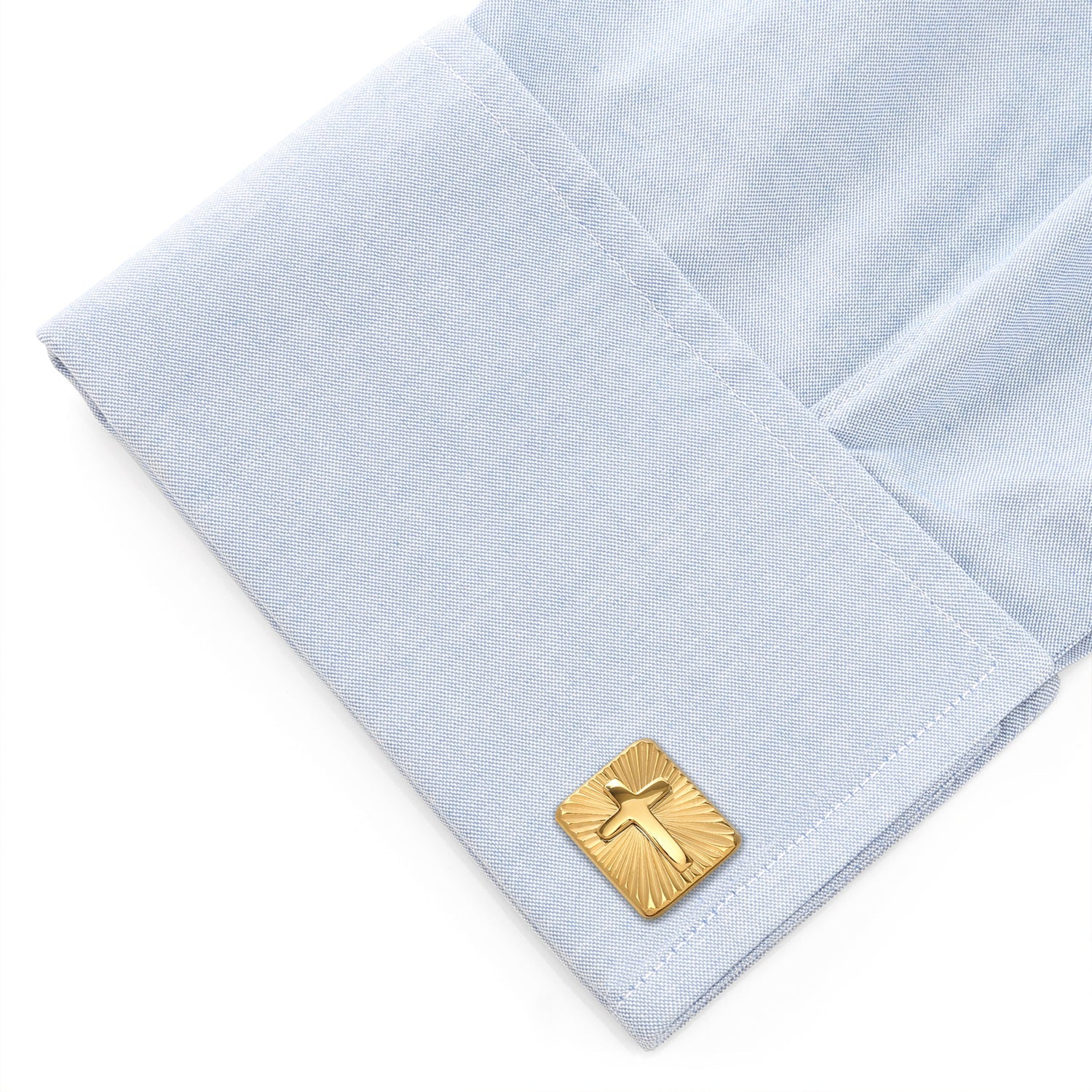 Radiant Cross Gold Stainless Steel Cufflinks - My Men's Shop