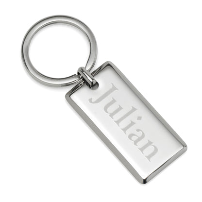 Rectangle Engravable Stainless Steel Key Chain - My Men's Shop
