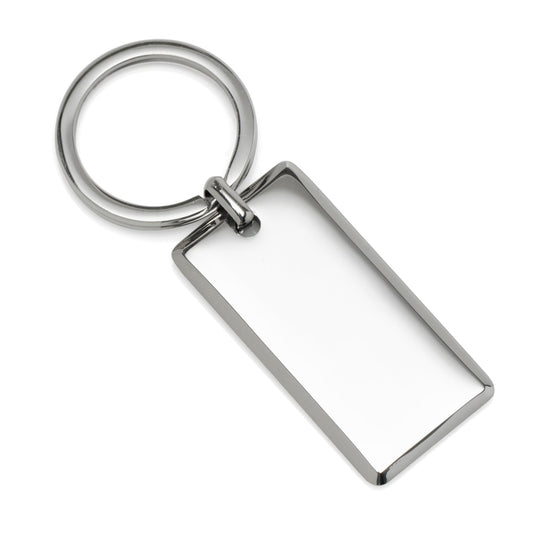 Llavero de acero inoxidable grabable rectangular