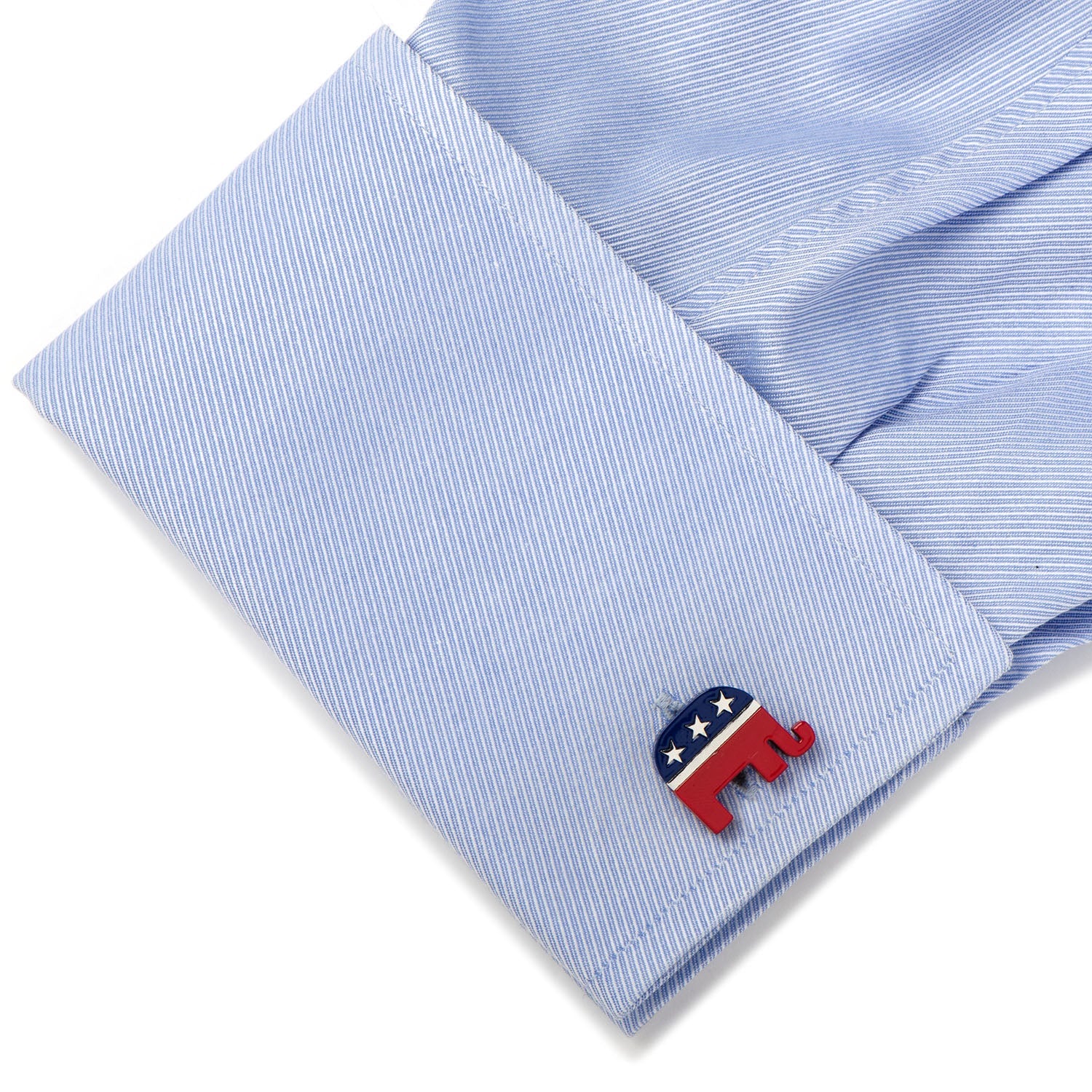 Stainless Steel Republican Elephant Cufflinks - My Men's Shop