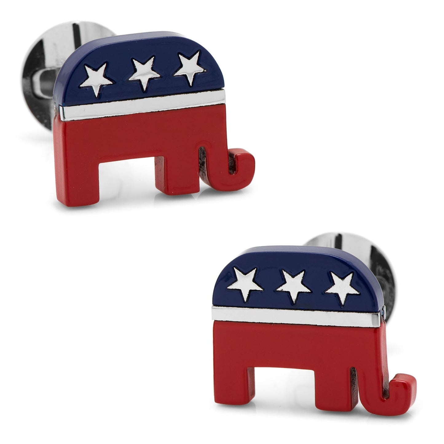 Stainless Steel Republican Elephant Cufflinks - My Men's Shop