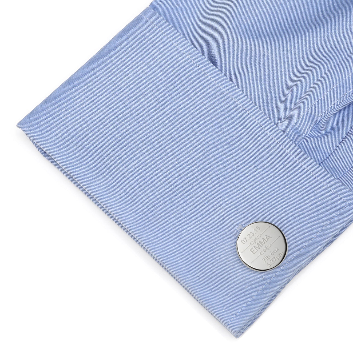 Birth Details Custom Photo Engravable Cufflinks - My Men's Shop