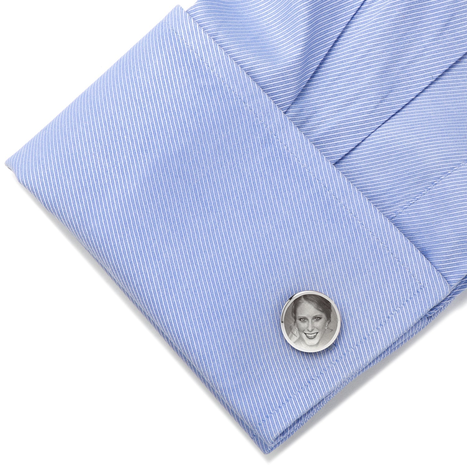 Custom Engraved Round Photo Cufflinks - My Men's Shop