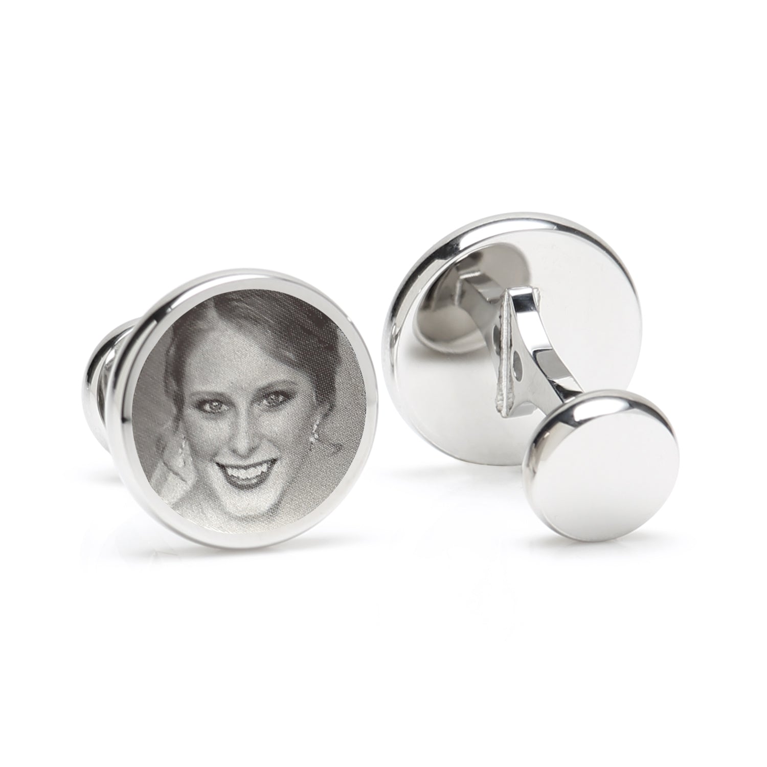 Custom Engraved Round Photo Cufflinks - My Men's Shop