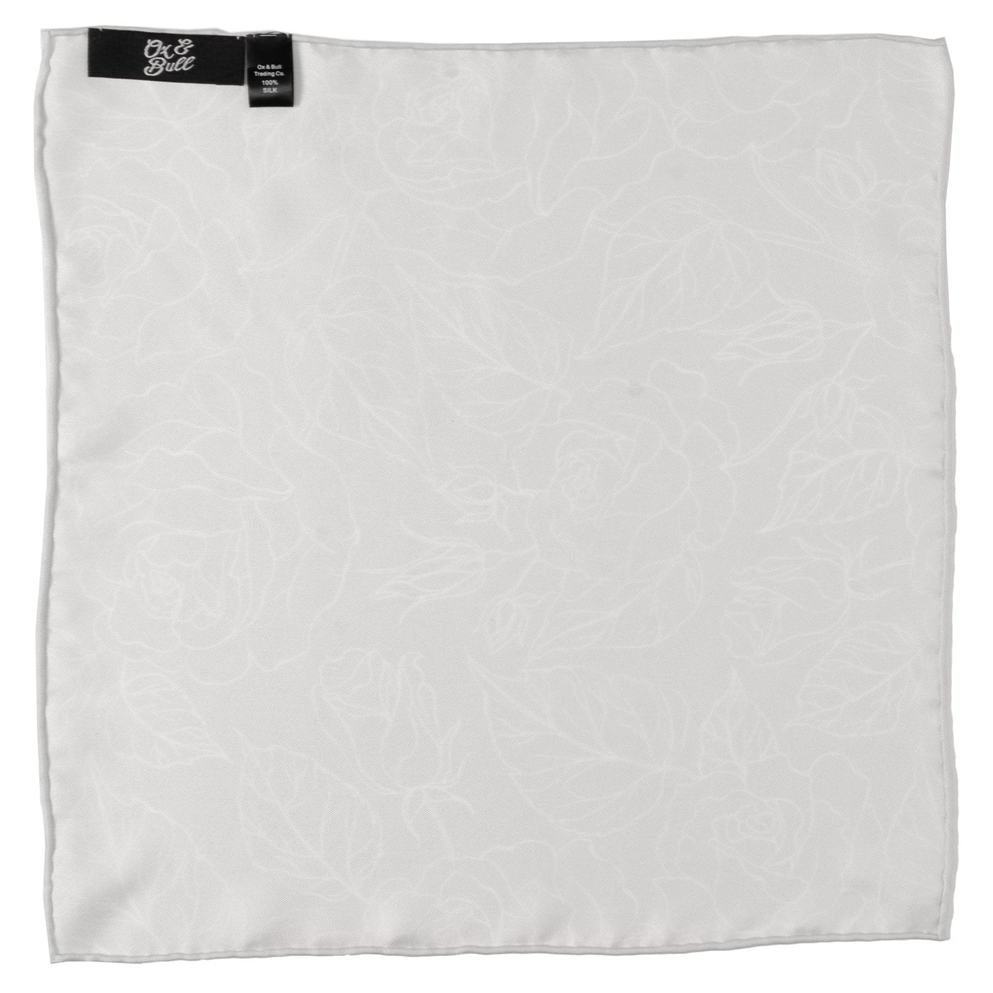 Soft Floral Gray Silk Men's Pocket Square - My Men's Shop