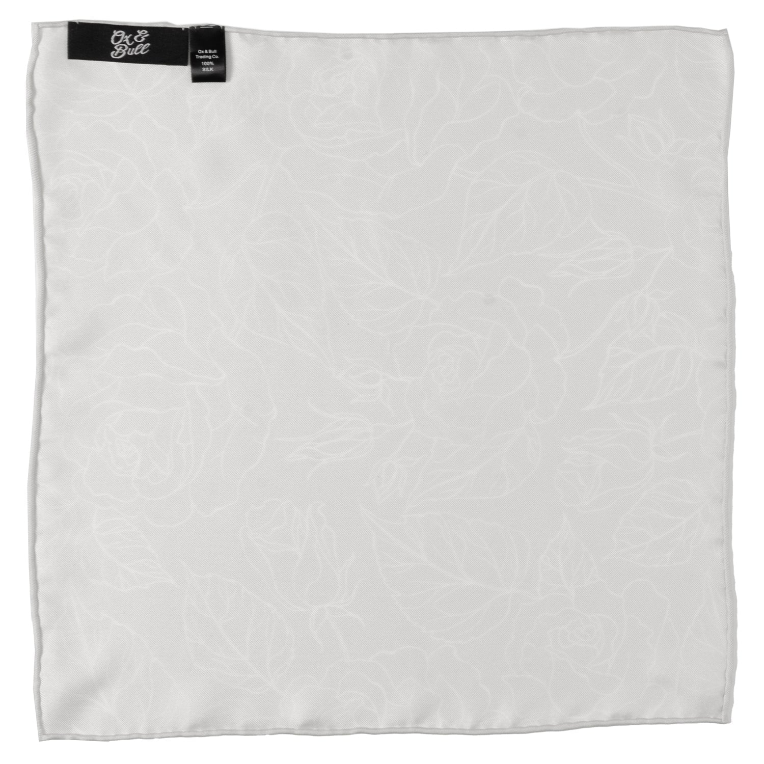 Soft Floral Gray Silk Men's Pocket Square - My Men's Shop