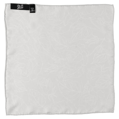 Soft Floral Gray Silk Men's Pocket Square - My Men's Shop