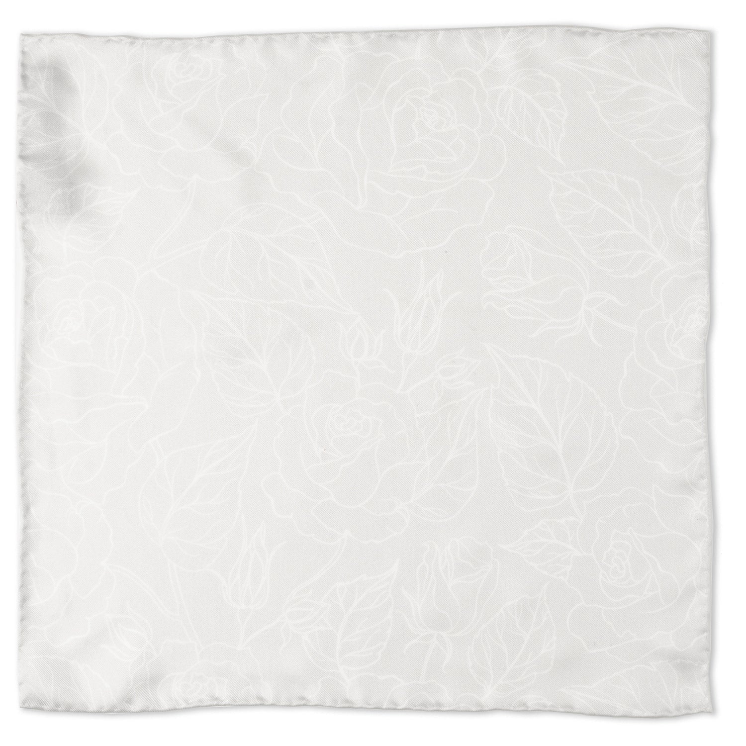 Soft Floral Gray Silk Men's Pocket Square - My Men's Shop