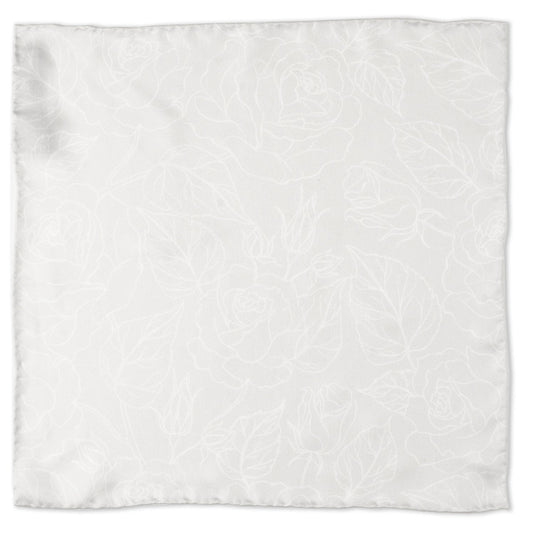 Soft Floral Gray Silk Men's Pocket Square - My Men's Shop