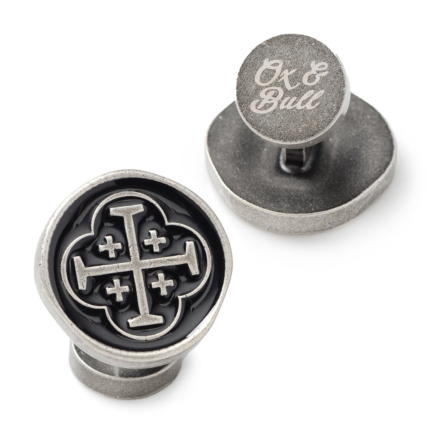 Shipwreck Cross Coin Antique Silver Cufflinks - My Men's Shop