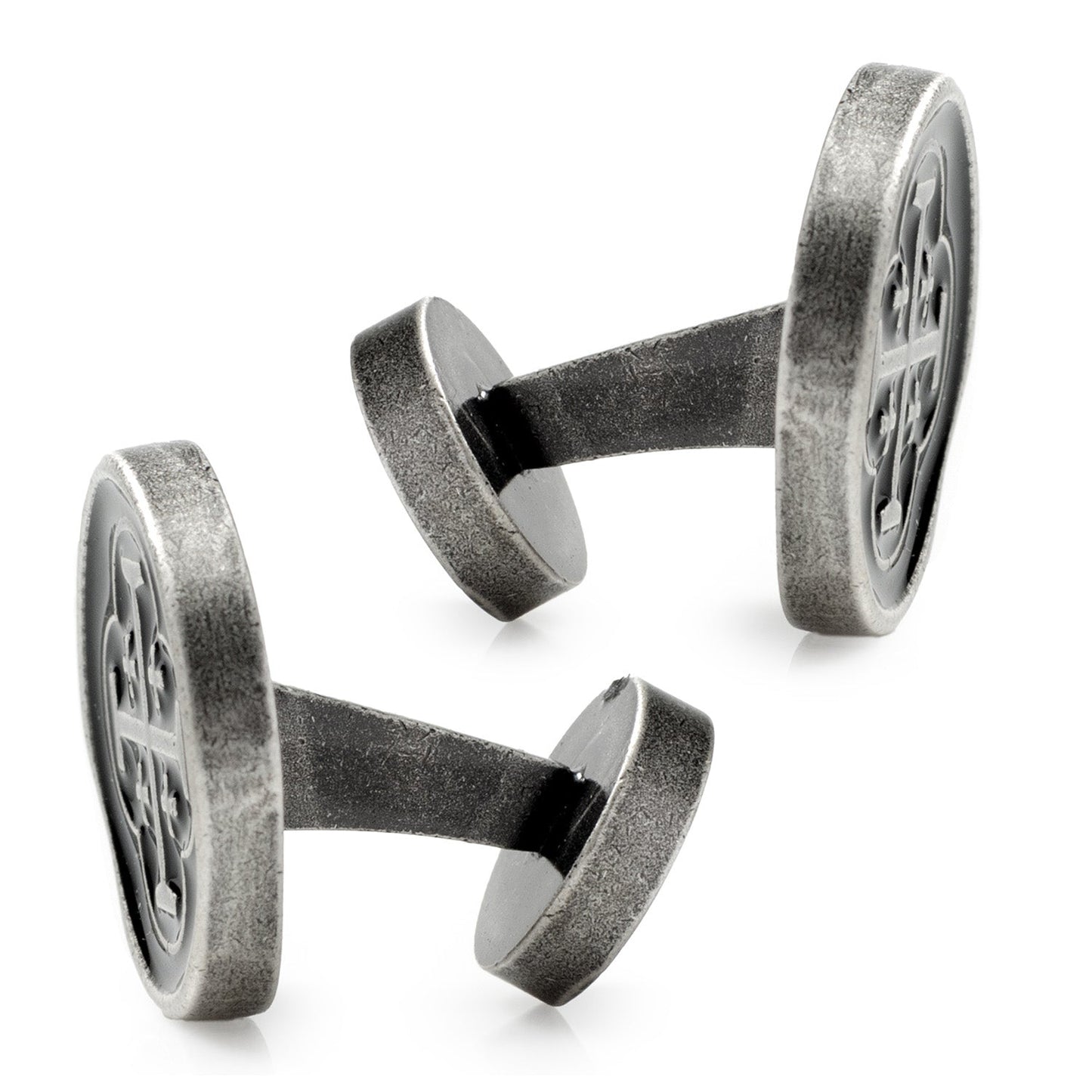 Shipwreck Cross Coin Antique Silver Cufflinks - My Men's Shop