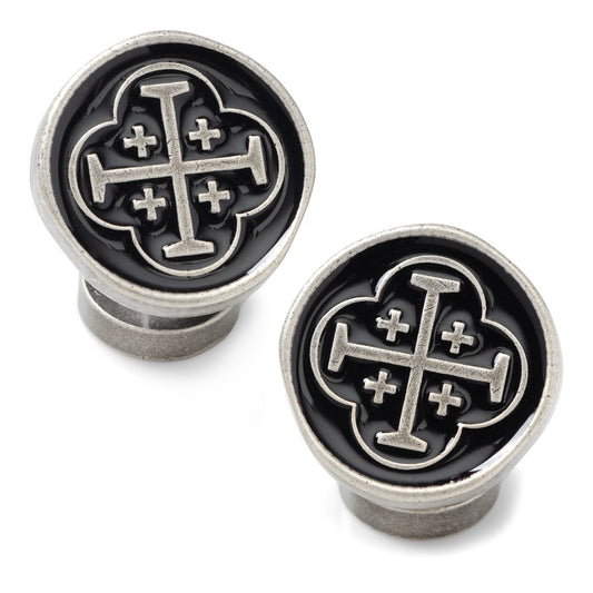 Shipwreck Cross Coin Antique Silver Cufflinks - My Men's Shop
