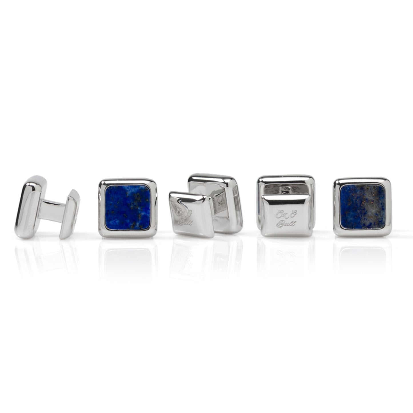 Sterling Silver and Lapis JFK Presidential Studs - My Men's Shop