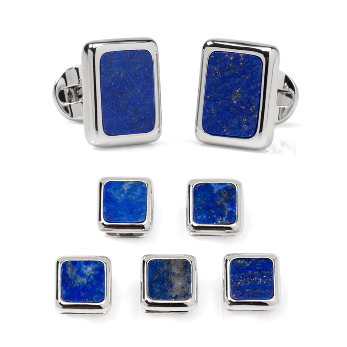 Sterling Silver and Lapis JFK Presidential 5-Stud Set - My Men's Shop