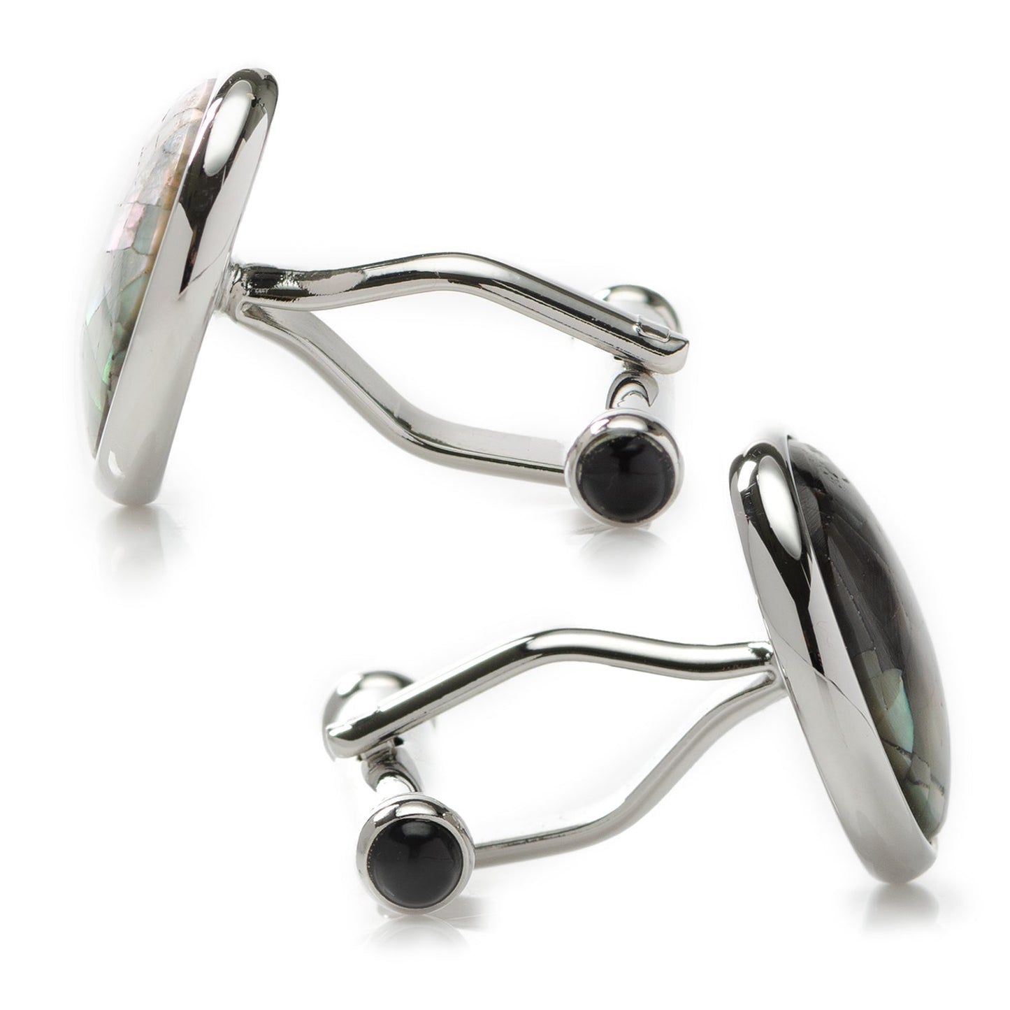Sterling Mosaic Smoke Mother of Pearl Cufflinks - My Men's Shop