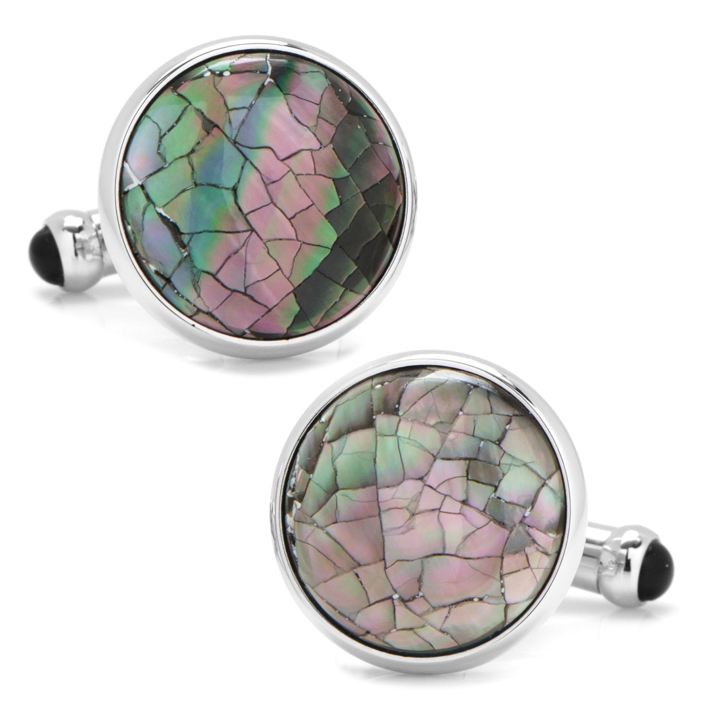 Sterling Mosaic Smoke Mother of Pearl Cufflinks - My Men's Shop