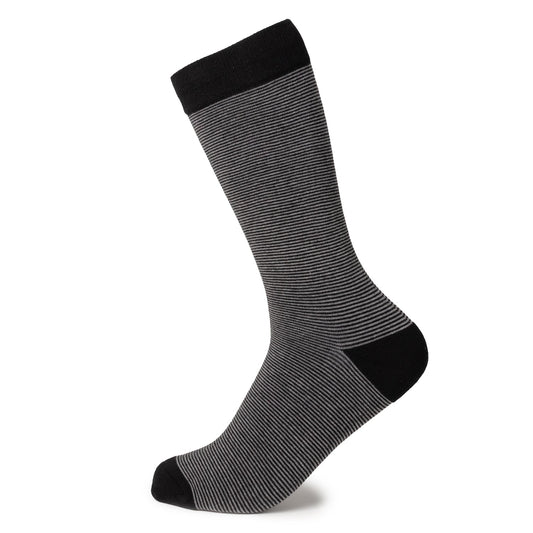 Calcetines de Hombre Grises y Negros a Rayas