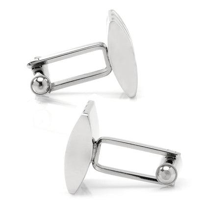 Stainless Steel Striped Lapis Cufflinks - My Men's Shop