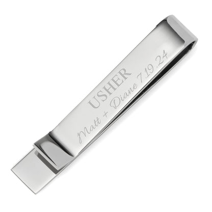 Wedding Party Engravable Tie Bar