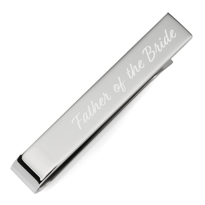 Wedding Title Engravable Tie Bar