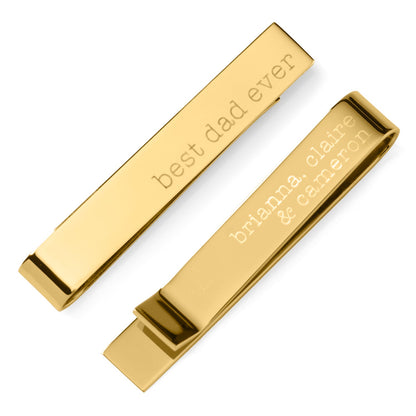 Best Dad Ever Gold Engravable Tie Bar - My Men's Shop
