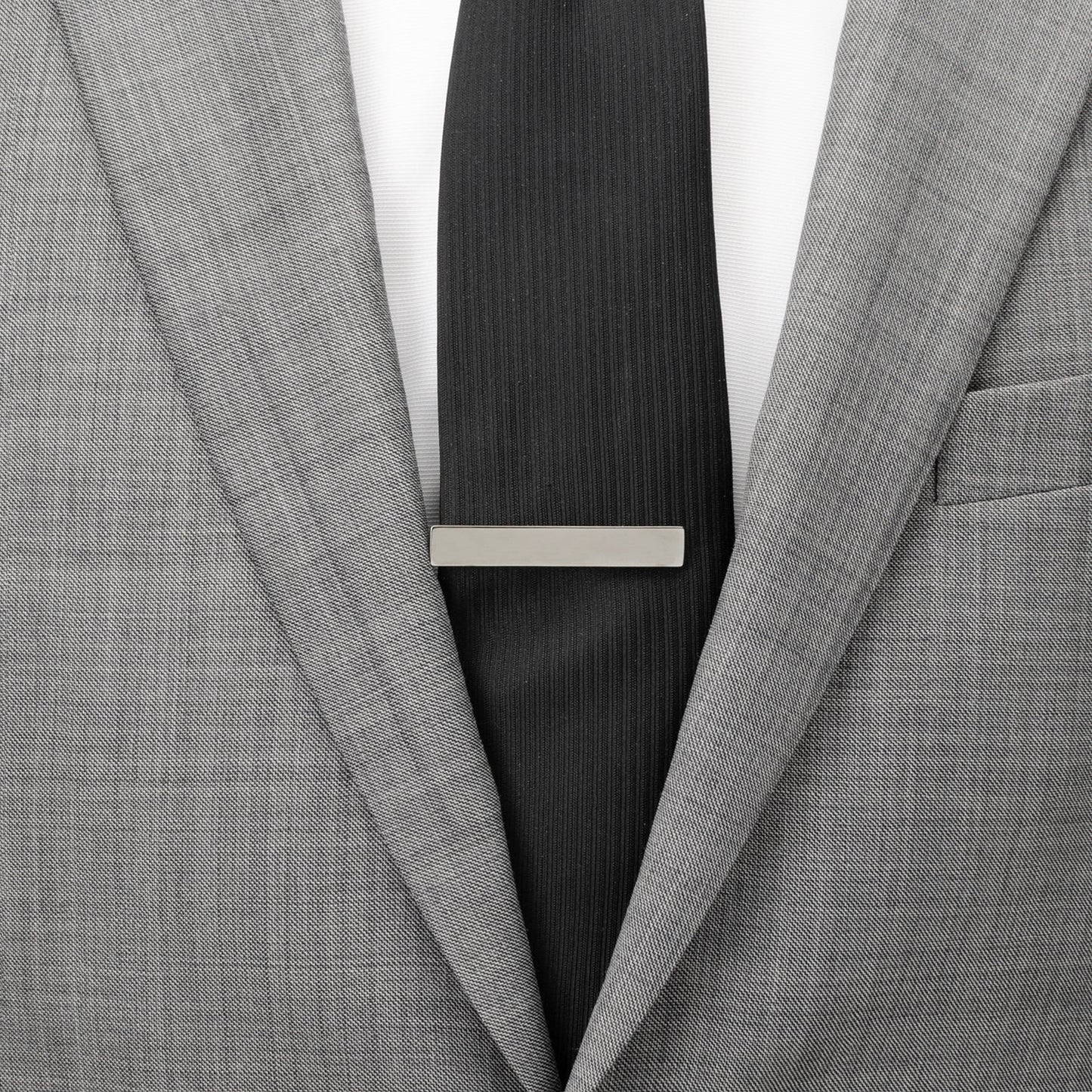 Stainless Steel Gunmetal Engravable Tie Clip - My Men's Shop