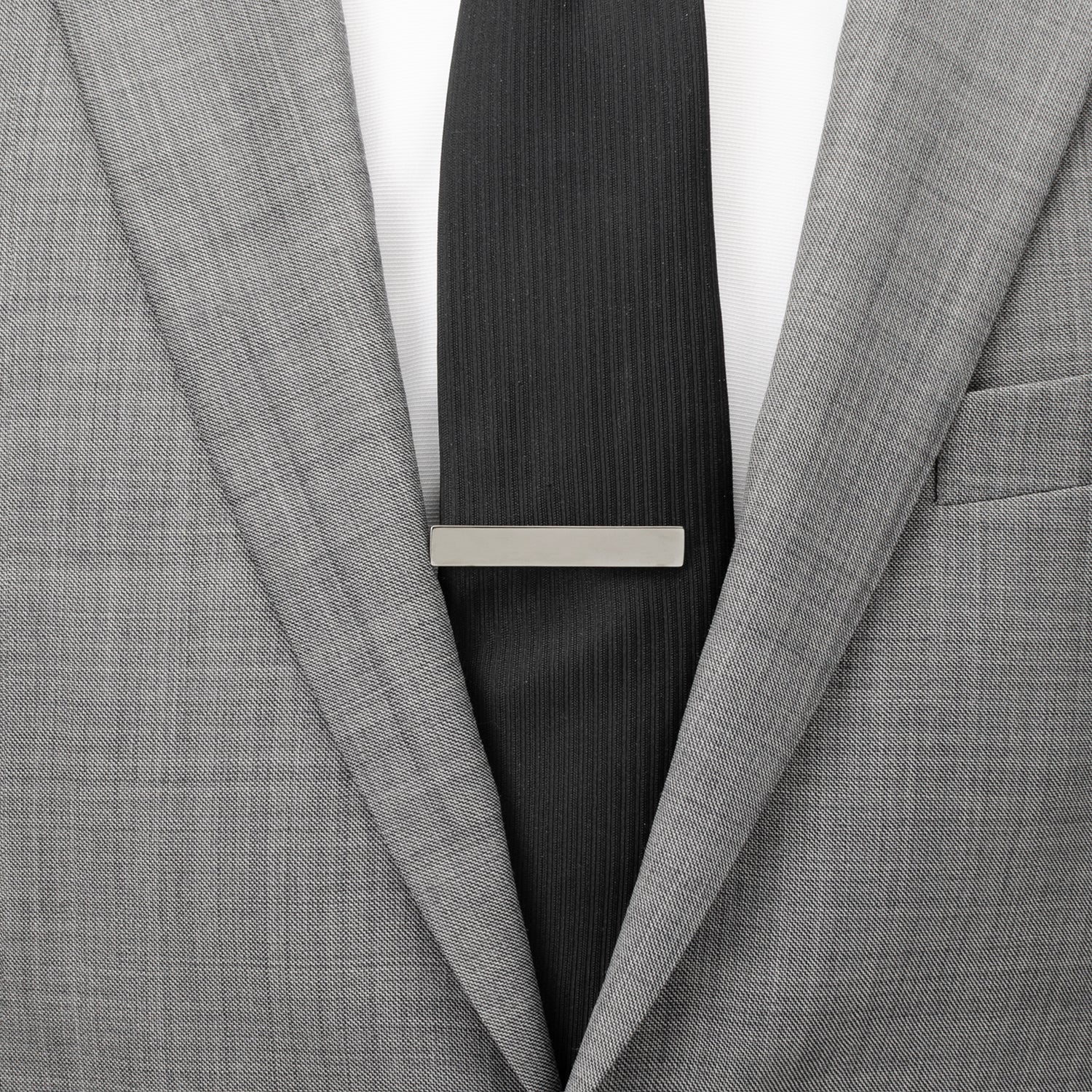 Stainless Steel Gunmetal Engravable Tie Clip - My Men's Shop
