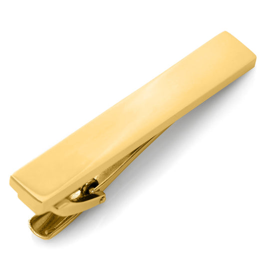 Clip de Corbata Grabable de Acero Inoxidable Dorado
