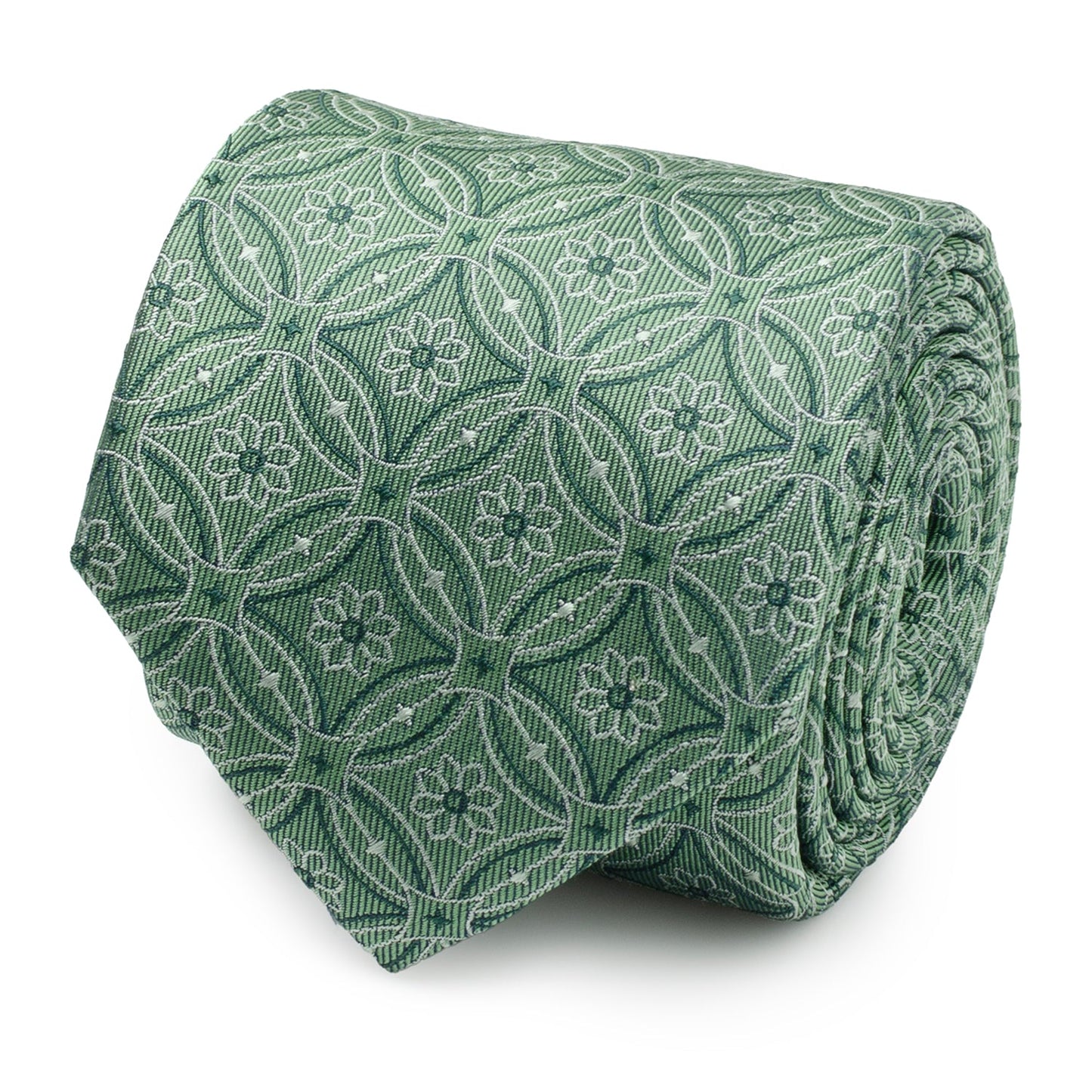 Watercress Green Tiled Men's Tie