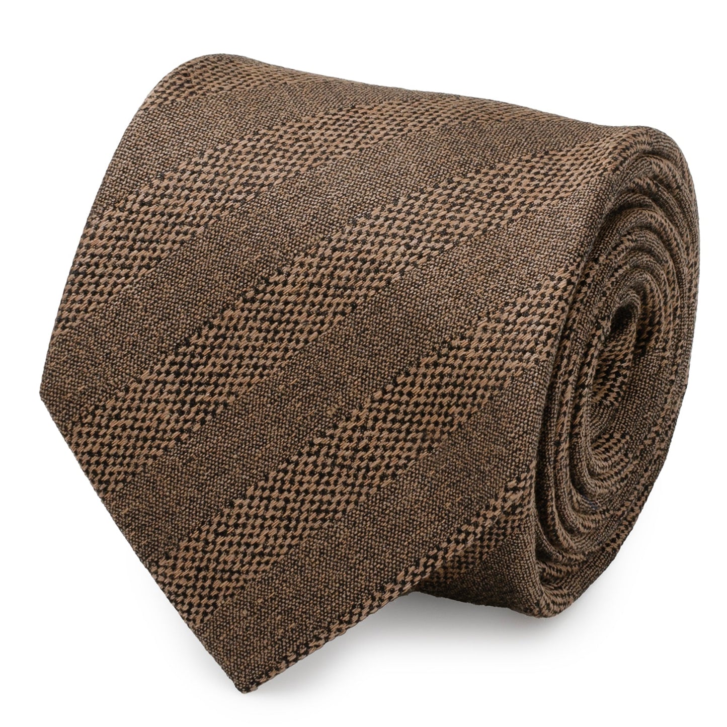 Tan Tweed Striped Linen Men's Tie - My Men's Shop
