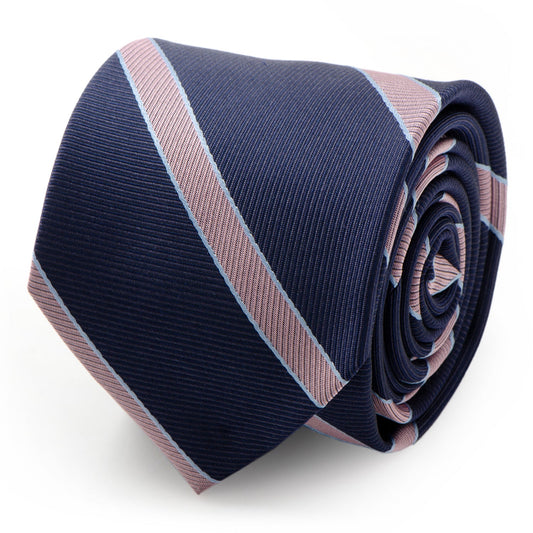 The Travis Tie (Navy Pink Stripe Men's Tie) - My Men's Shop