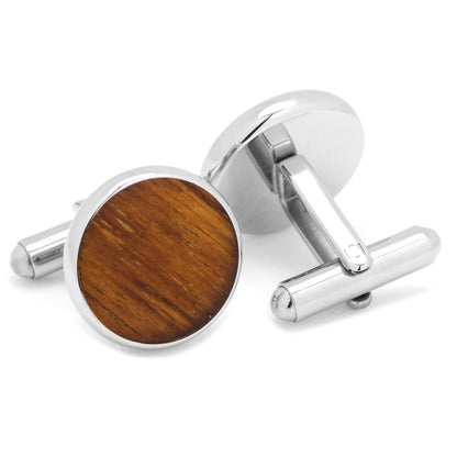 Stainless Steel Wood Cufflinks - My Men's Shop