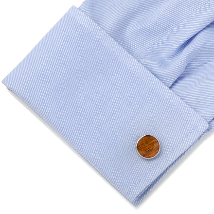 Stainless Steel Wood Cufflinks - My Men's Shop
