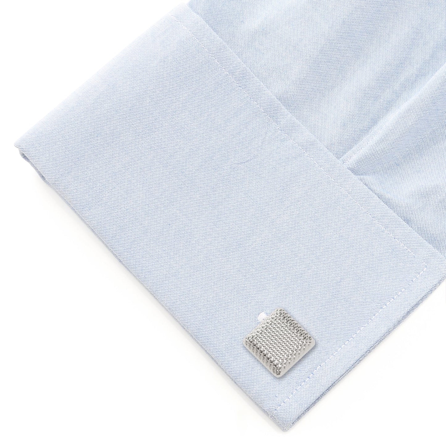 Silver Textured Square Cufflinks - My Men's Shop