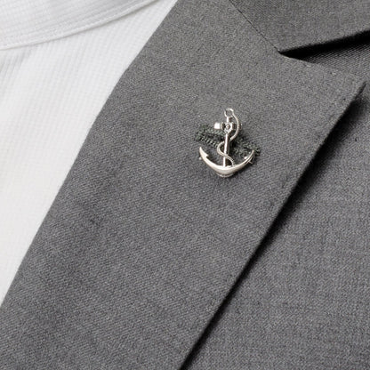 Anchor Sterling Silver 3D Lapel Pin - My Men's Shop