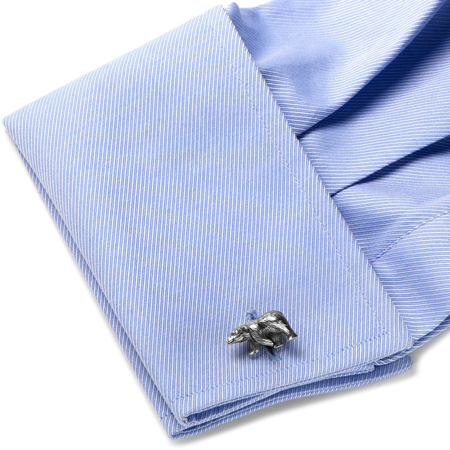 Sterling Silver Bear Cufflinks - My Men's Shop