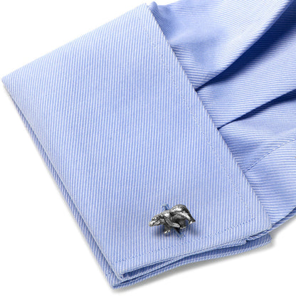 Sterling Silver Bear Cufflinks - My Men's Shop