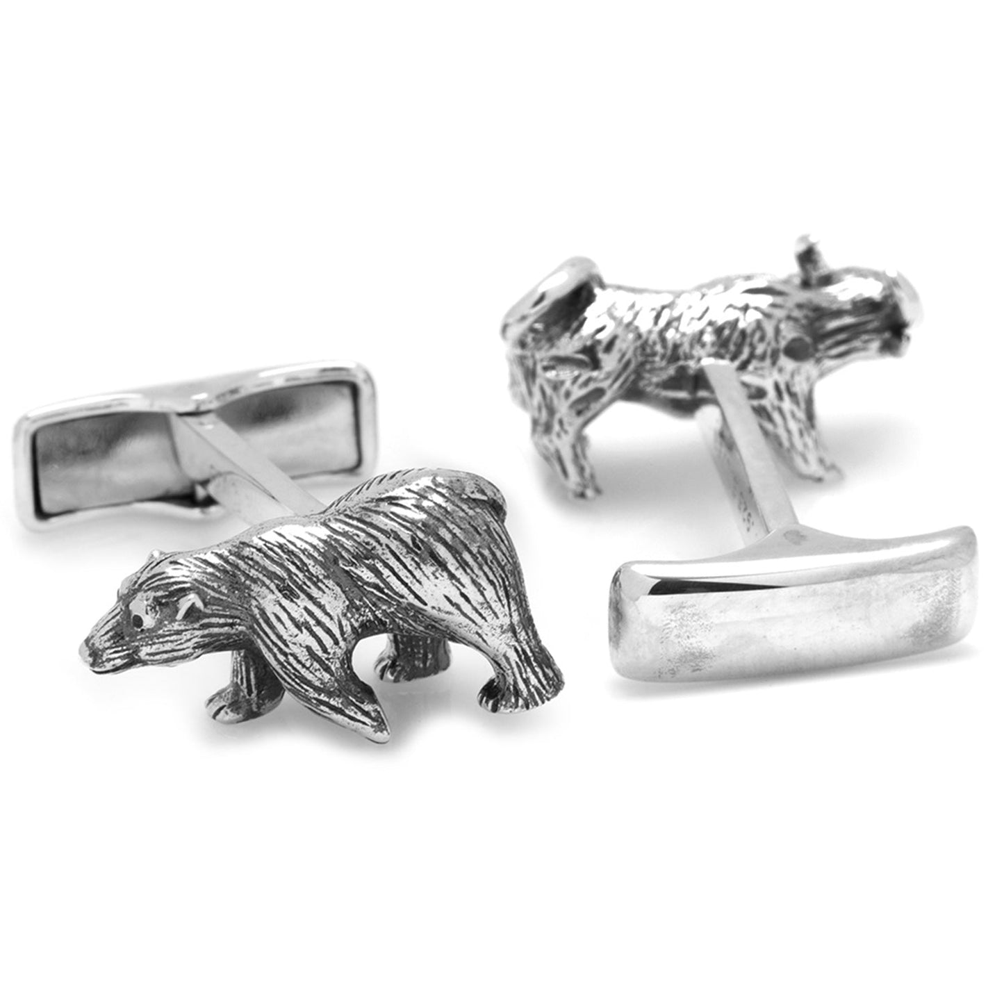 Sterling Bull and Bear Cufflinks - My Men's Shop