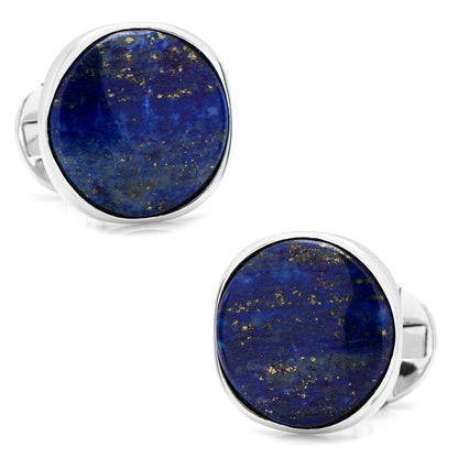 Sterling Silver Classic Formal Lapis 5-Stud Set - My Men's Shop