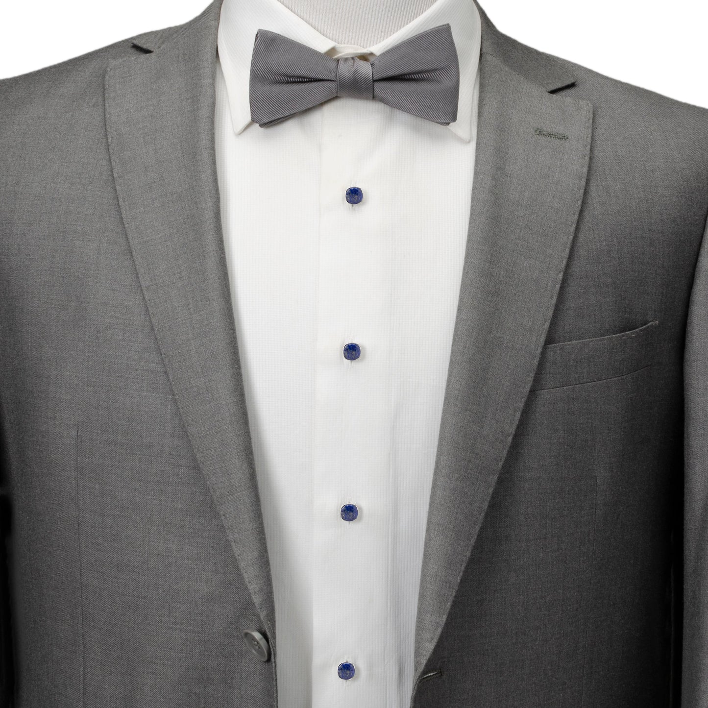 Sterling Silver Classic Formal Lapis 5-Studs - My Men's Shop