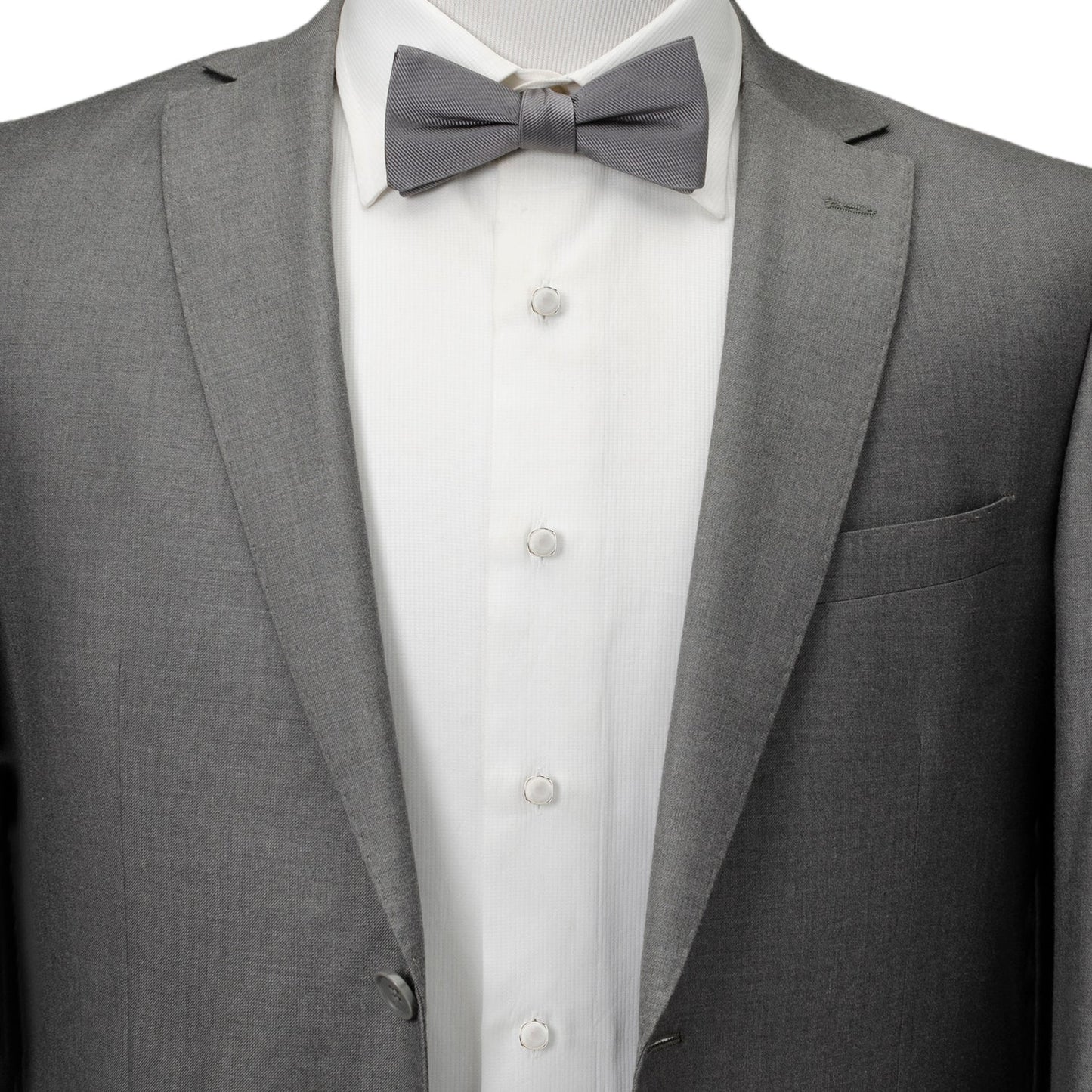 Sterling Silver Classic Formal Mother of Pearl 5-Stud Set - My Men's Shop