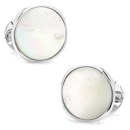 Sterling Silver Classic Formal Mother of Pearl 5-Stud Set - My Men's Shop