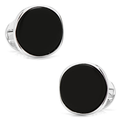 Sterling Silver Classic Formal Onyx 5-Stud Set - My Men's Shop