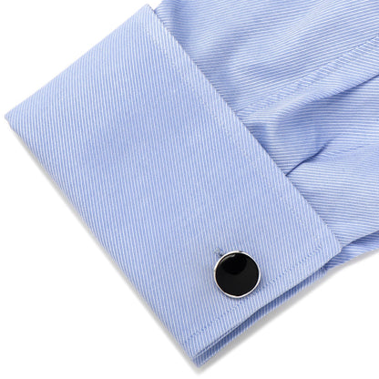 Sterling Silver Classic Formal Onyx 5-Stud Set - My Men's Shop