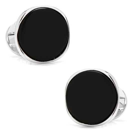Sterling Silver Classic Formal Onyx Cufflinks - My Men's Shop