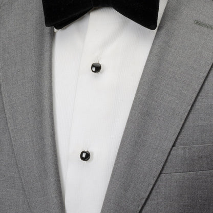 Sterling Silver Classic Formal Black Onyx 5-Studs - My Men's Shop