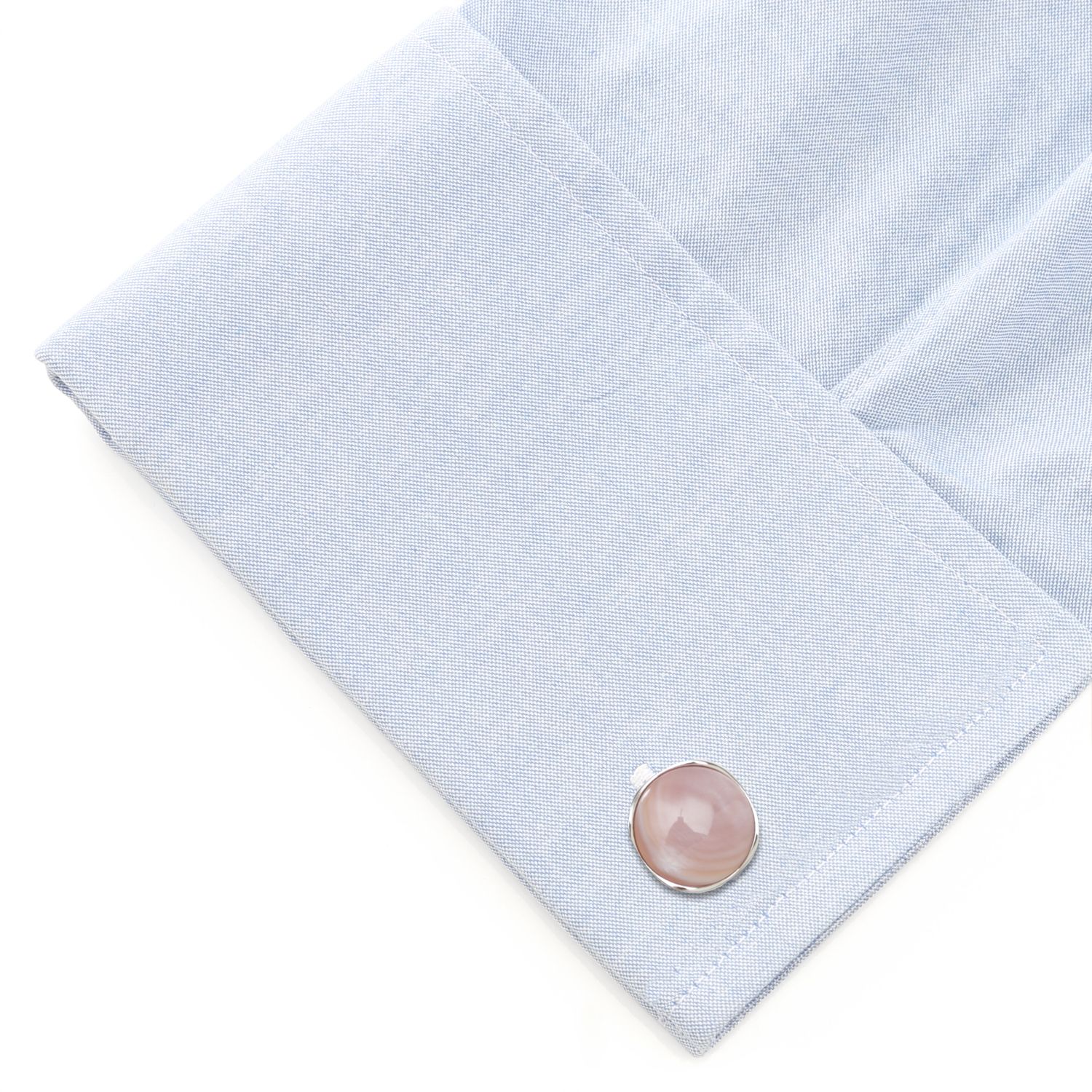 Sterling Silver Classic Formal Pink Mother of Pearl Cufflink - My Men's Shop