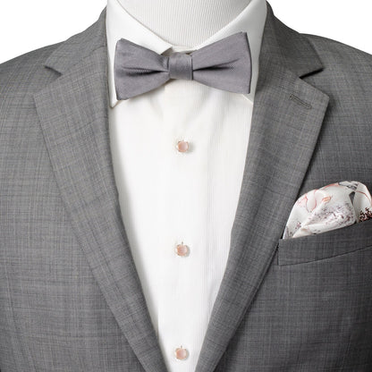 Sterling Silver Classic Formal Pink Mother of Pearl 5-Stud Set - My Men's Shop