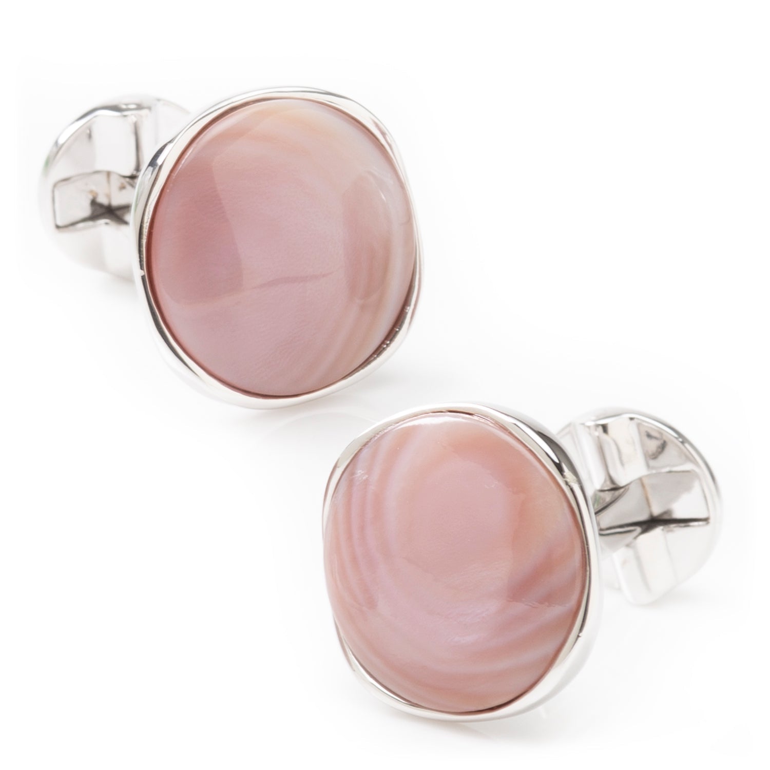Sterling Silver Classic Formal Pink Mother of Pearl 5-Stud Set - My Men's Shop